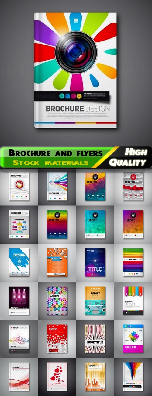 Brochure and flyers template design in vector from stock #83 - 25 Eps