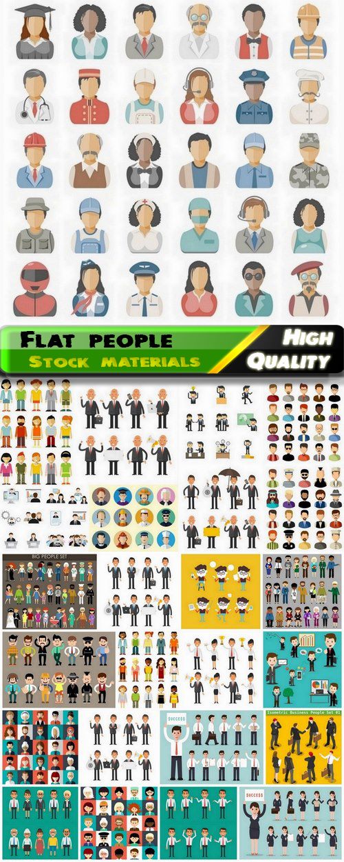 Flat businessman and funny people - 25 Eps