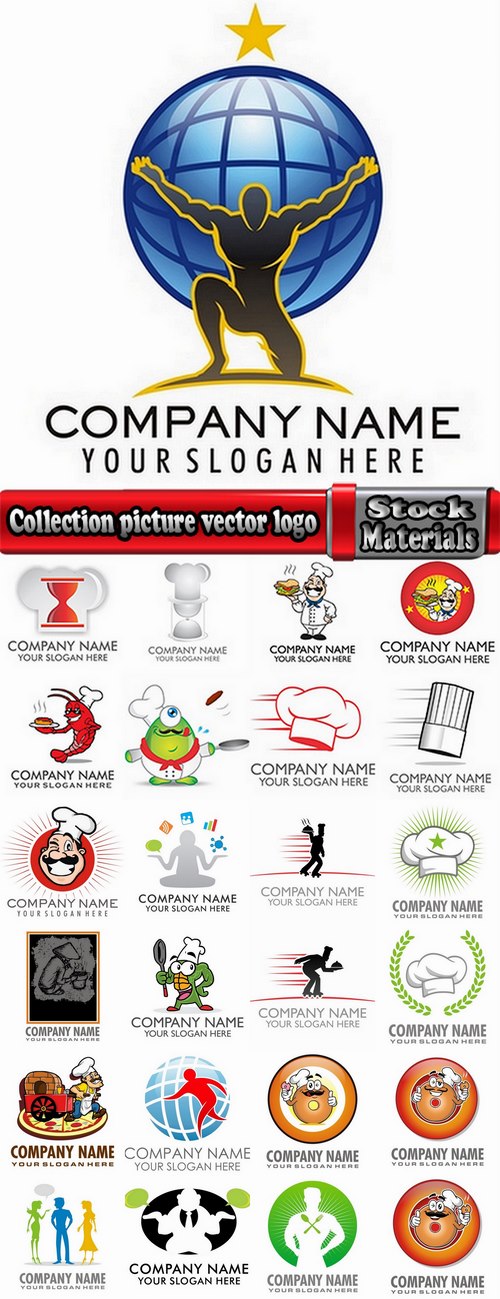 Collection picture vector logo illustration of the business campaign 32-25 EPS