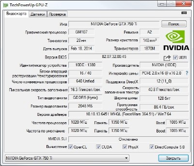 GPU-Z 1.21.0 *Russian*