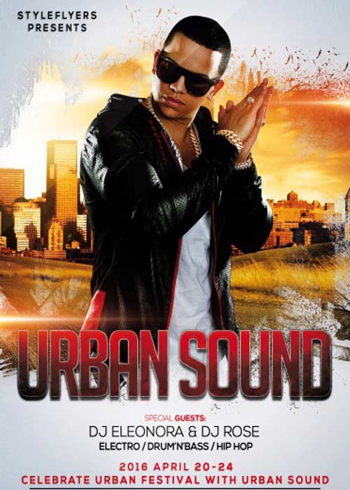 Urban Sound PSD Flyer Template