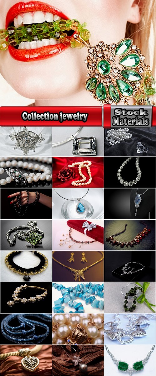Collection jewelry necklace pendant necklace pearls precious metal stone 25 HQ Jpeg