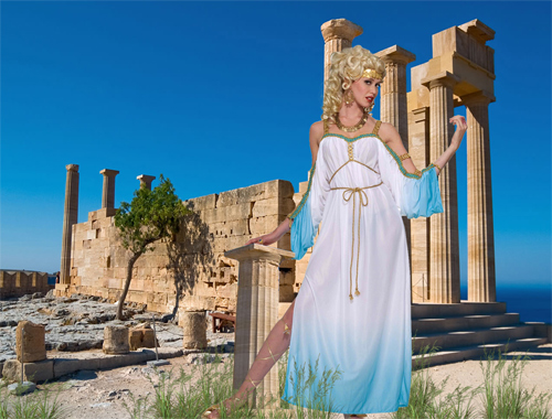 Шаблон  женский  ''На греческих развалинах ''