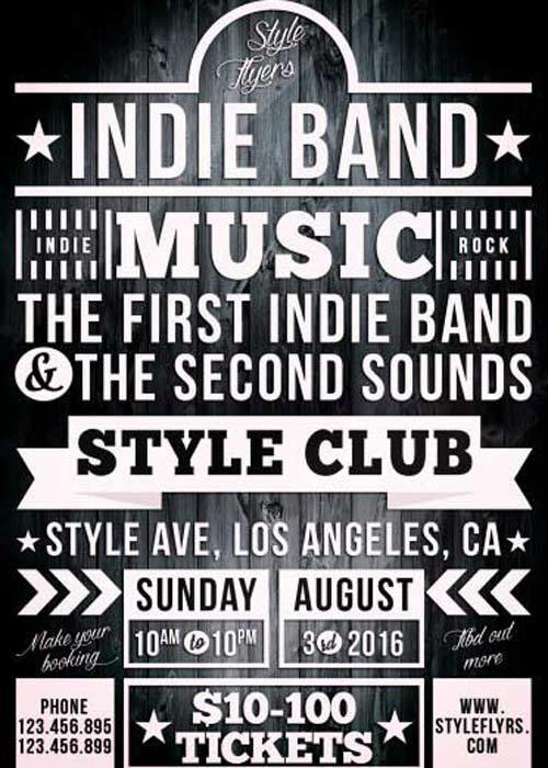 Indie Band V1 PSD Flyer Template