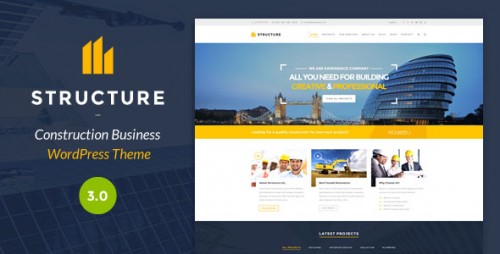 [GET] Nulled Structure v3.1.5 - Construction WordPress Theme product photo