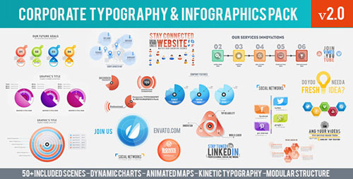 Corporate Typography & Infographics Pack - Project for After Effects (Videohive)