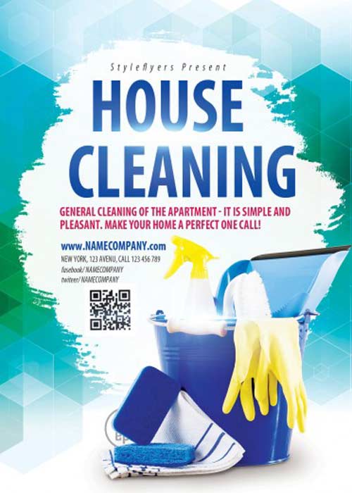 House Cleaning V4 PSD Flyer Template