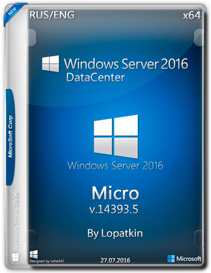 Windows Server 2016 DataCenter x64 v.14393.5 Micro (RUS/ENG/2016)
