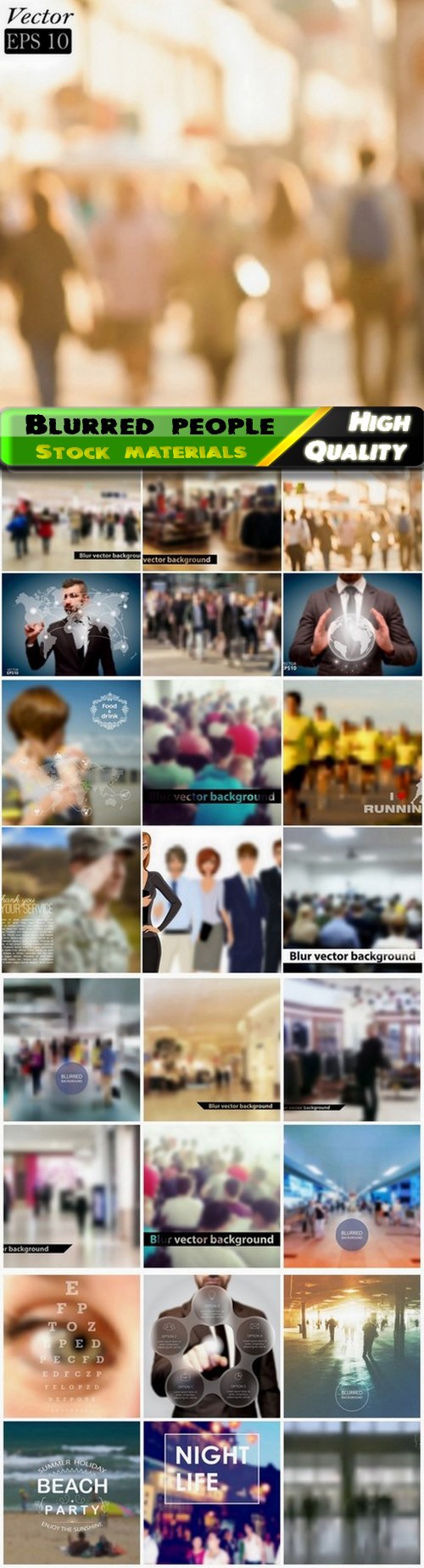 Abstract background with blurred business people - 25 Eps