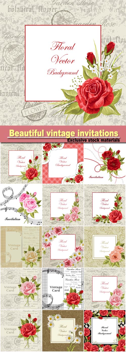 Vector illustration of a beautiful vintage frame with flowers for invitations and birthday cards