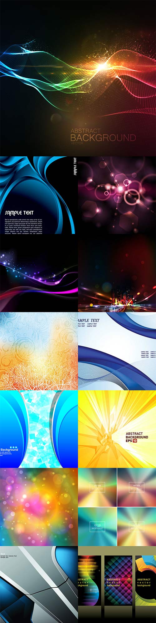Bright colorful abstract backgrounds vector -47