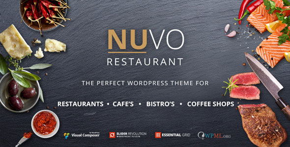 NUVO v5.6.3 - Restaurant, Cafe & Bistro Wordpress Theme
