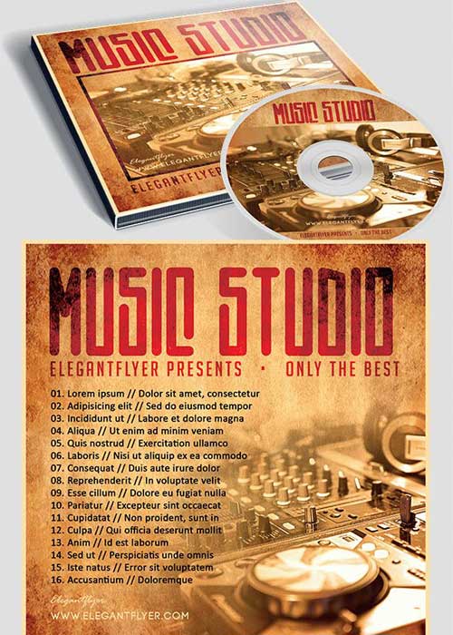 Music Studio CD Cover PSD Template