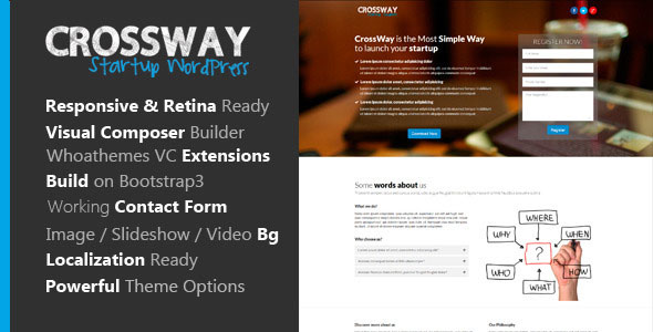 Nulled ThemeForest - CrossWay v1.1.5 - Startup Landing Page Bootstrap WP Theme