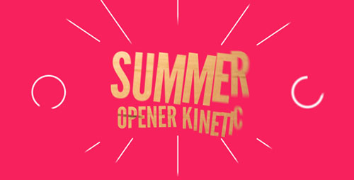 Summer Opener Kinetic - Project for After Effects (Videohive)
