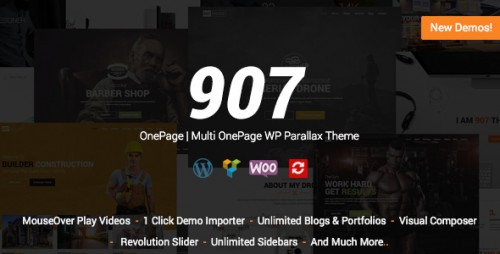 Nulled 907 v4.0.11 - Responsive WP One Page program