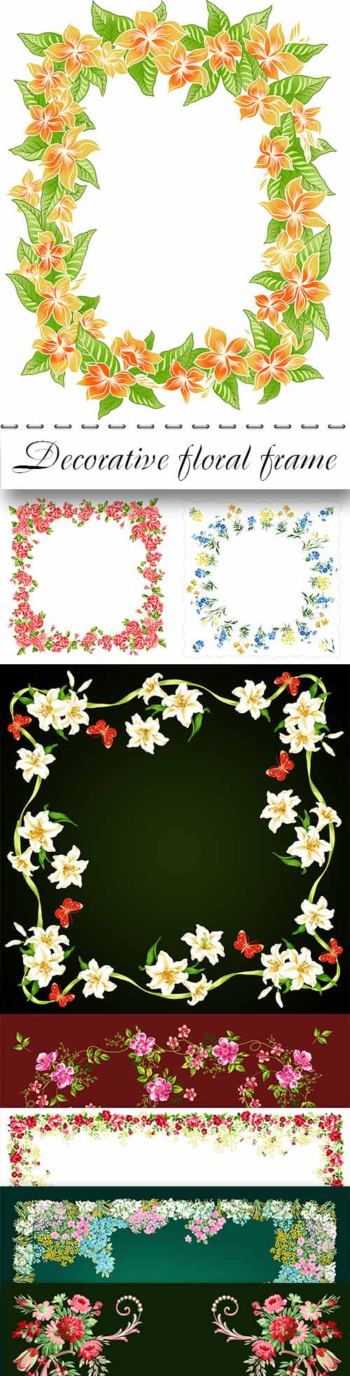 Decorative floral frame