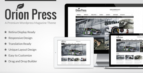 Nulled Orion Press v2.7.4 - Retina and Responsive Magazine Theme product cover
