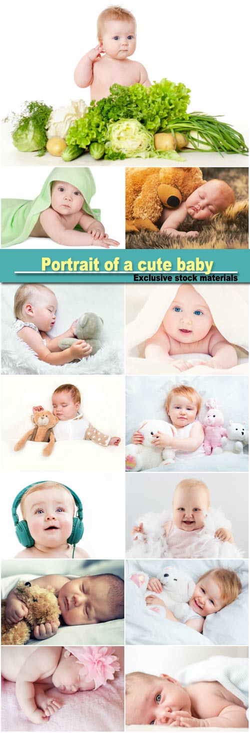 Portrait of a cute baby