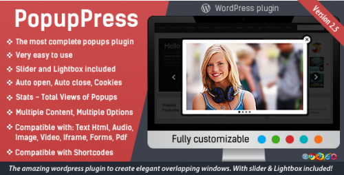 Nulled PopupPress v2.5.4 - Popups with Slider & Lightbox for WP product image