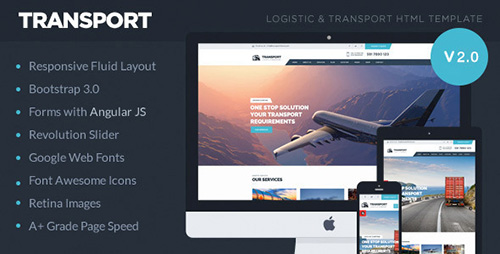 ThemeForest - Transport v2.1.0 - Logistic, Transportation & Warehouse HTML5 Template - 12650807