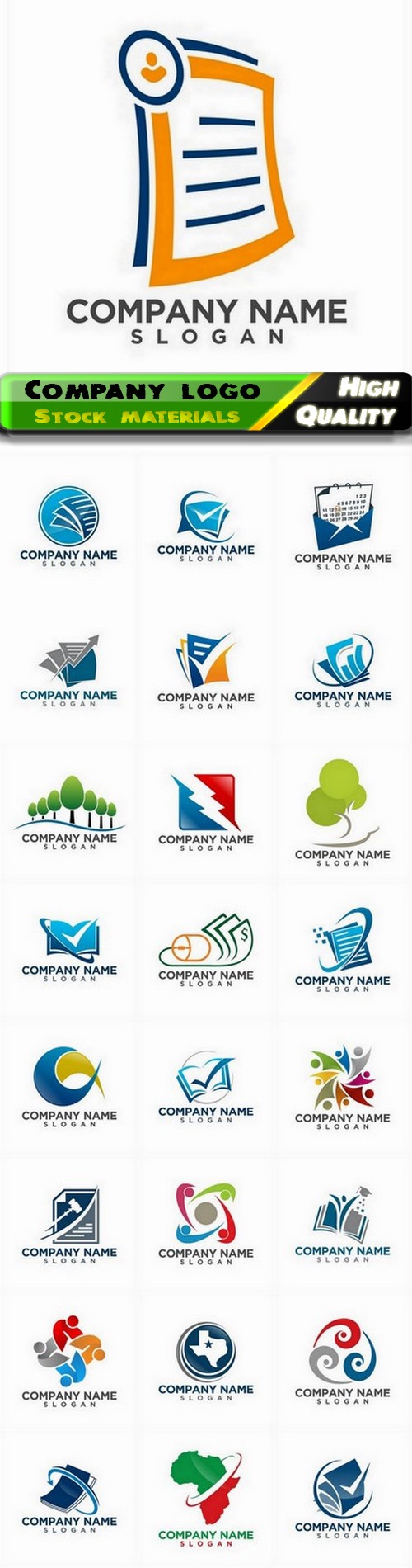 Business company badge logotype and logo emblem 24 - 25 Eps