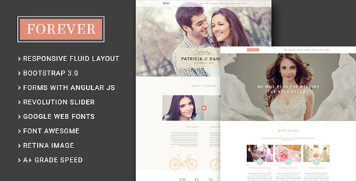 ThemeForest - Forever - Wedding Couple & Wedding Agency HTML5 Template (Update: 20 May 16) - 15485014