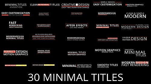 Minimal Titles - Project for After Effects (Videohive)