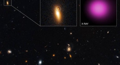 Галактика GJ1417+52 и объект XJ1417+52
