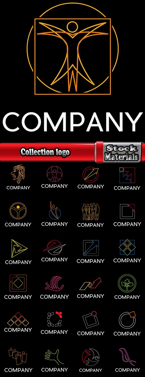 Collection logo icon web design element site 14-25 EPS